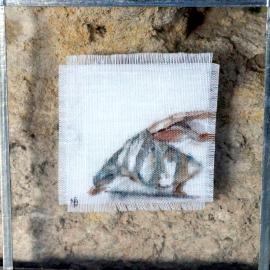 DANSEUR 2 - Aquarelle sur coton par Nicole Besnainou (14X15 cm)